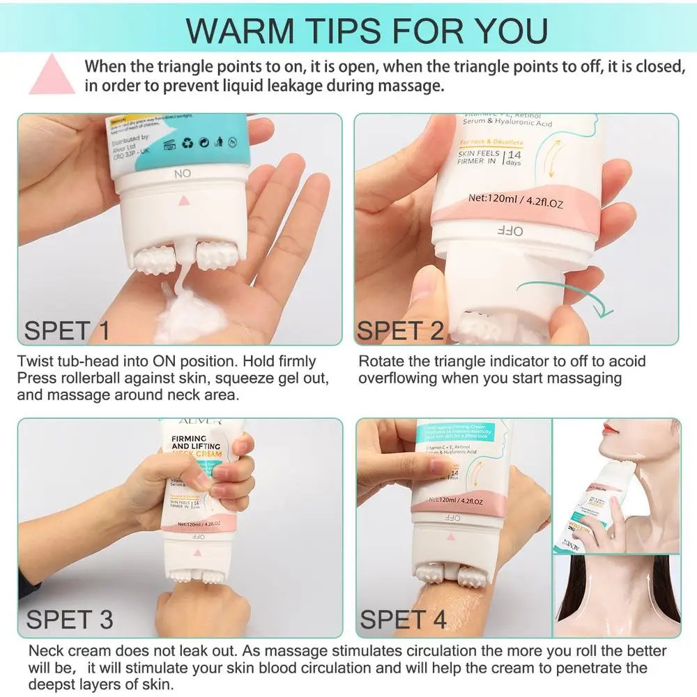 

120ml Neck Cream Double Roller V-shaped Anti-wrinkle Neck Cream Double Roller V-shaped Anti-wrinkle Neck Massage Cream