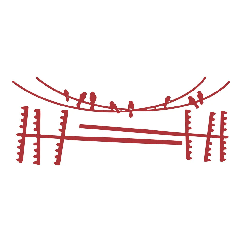 

2021diy Robins from Afar Telegraph Pole Die Set Various Card Series Scrapbook Paper Craft Knife Punch Cut Die Metal Cutting Dies