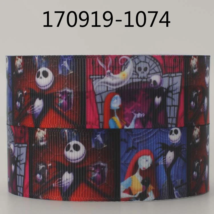 Новая распродажа 50 ярдов счастливый лента для Хэллоуина с изображением печатная