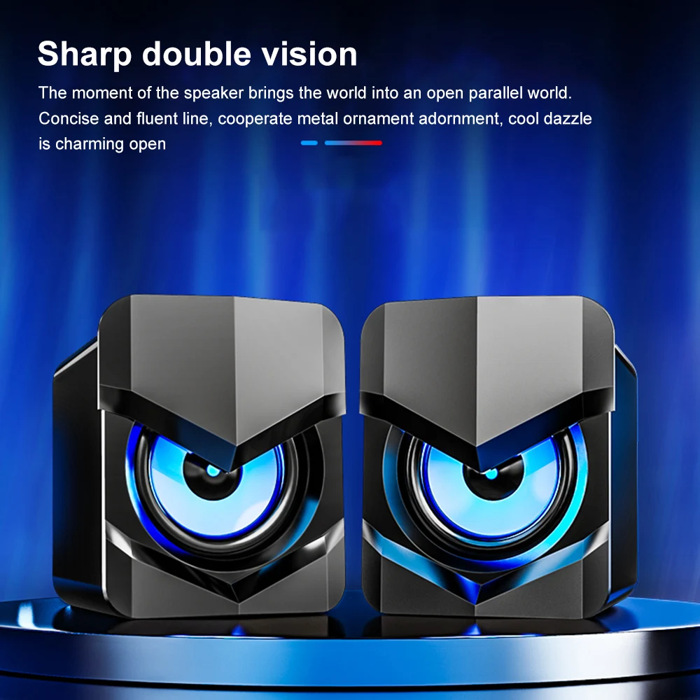 Мини-динамик SADA D-158 для настольного компьютера сабвуфер с басами 3 5 мм проводной