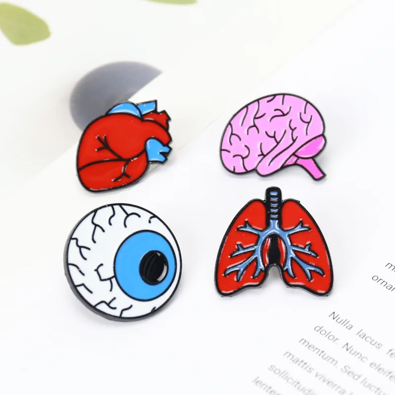 Эмалированная булавка для зубов и глаз цветной стетоскоп лацкана металлическая