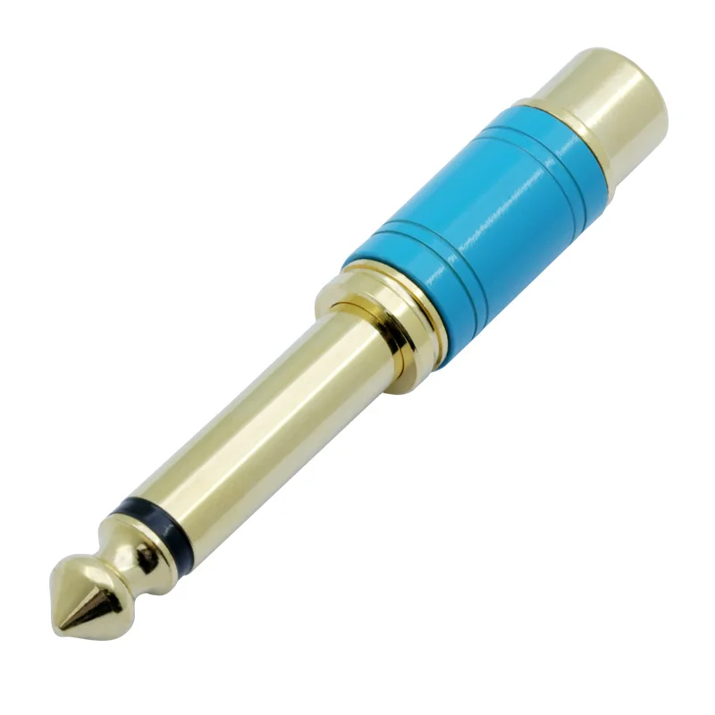 Аудиоразъем RCA Jack 6 35 мм моно штекер к кабелю для колонок адаптер с роскошным