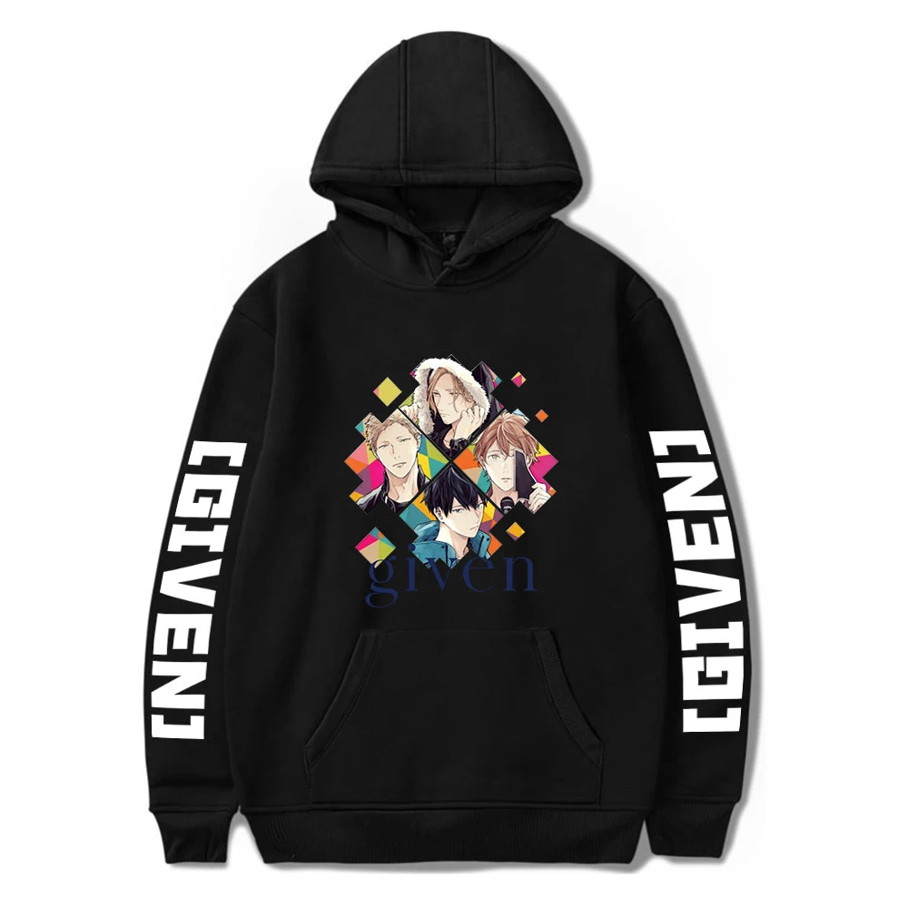 

Given Anime Hoodies Women Men Long Sleeve Hooded Sweatshirts Hot Sale Fashion Casual Streetwear Clothes