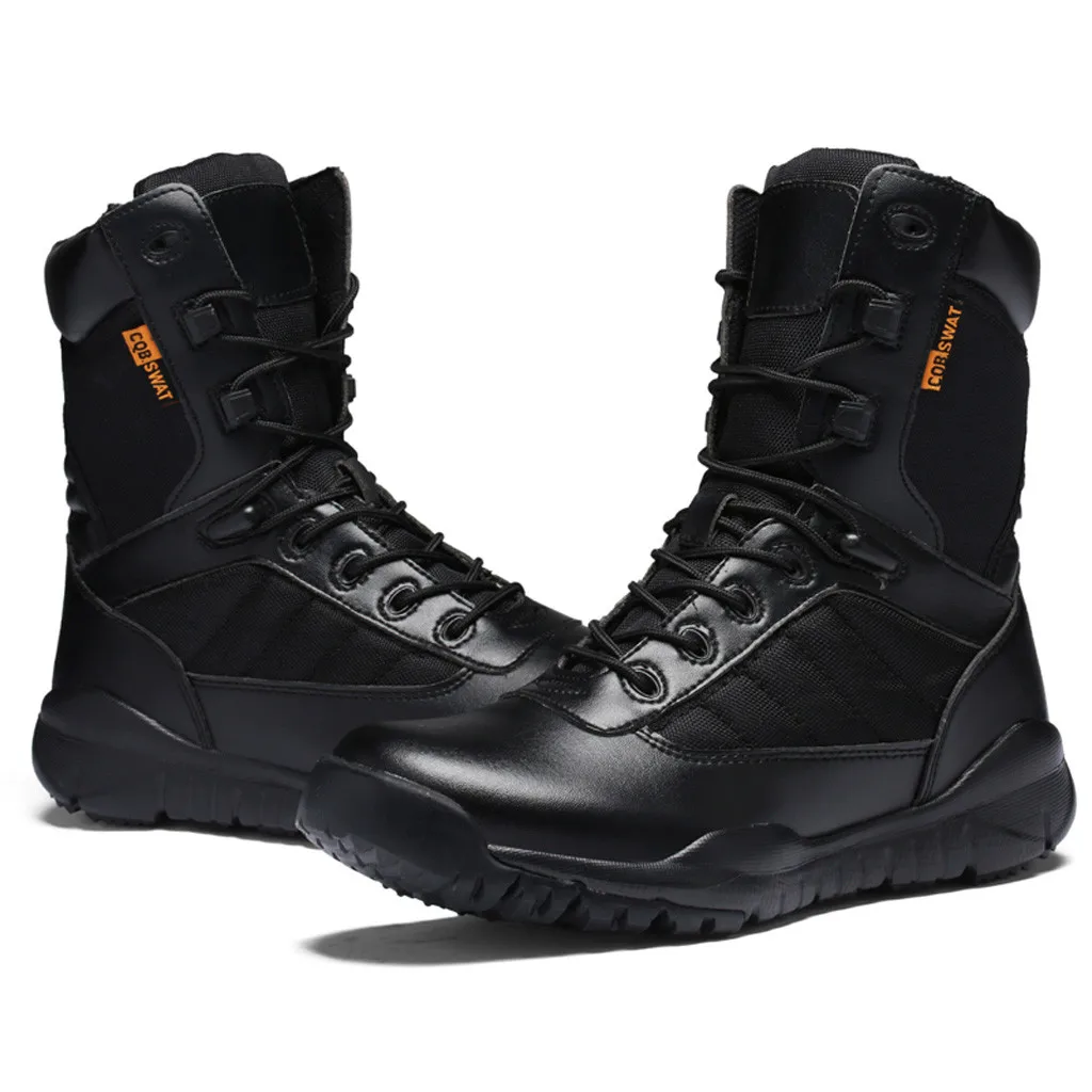 

Men Army Boots Special Forces Summer High Top Tactical Boots Breathable Training Marine Army Shoes 7.22