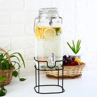 glass storage organizer round stand jars drinks beverage options dispenser for kitchenparty bar pub celebration 4l