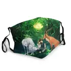 Сад любовь Принцесса Мононоке Романтический Волчья маска для взрослых, унисекс, в виде противопылевая маска защитный респиратор дышащие сандалии с открытым носком и муфельная печь