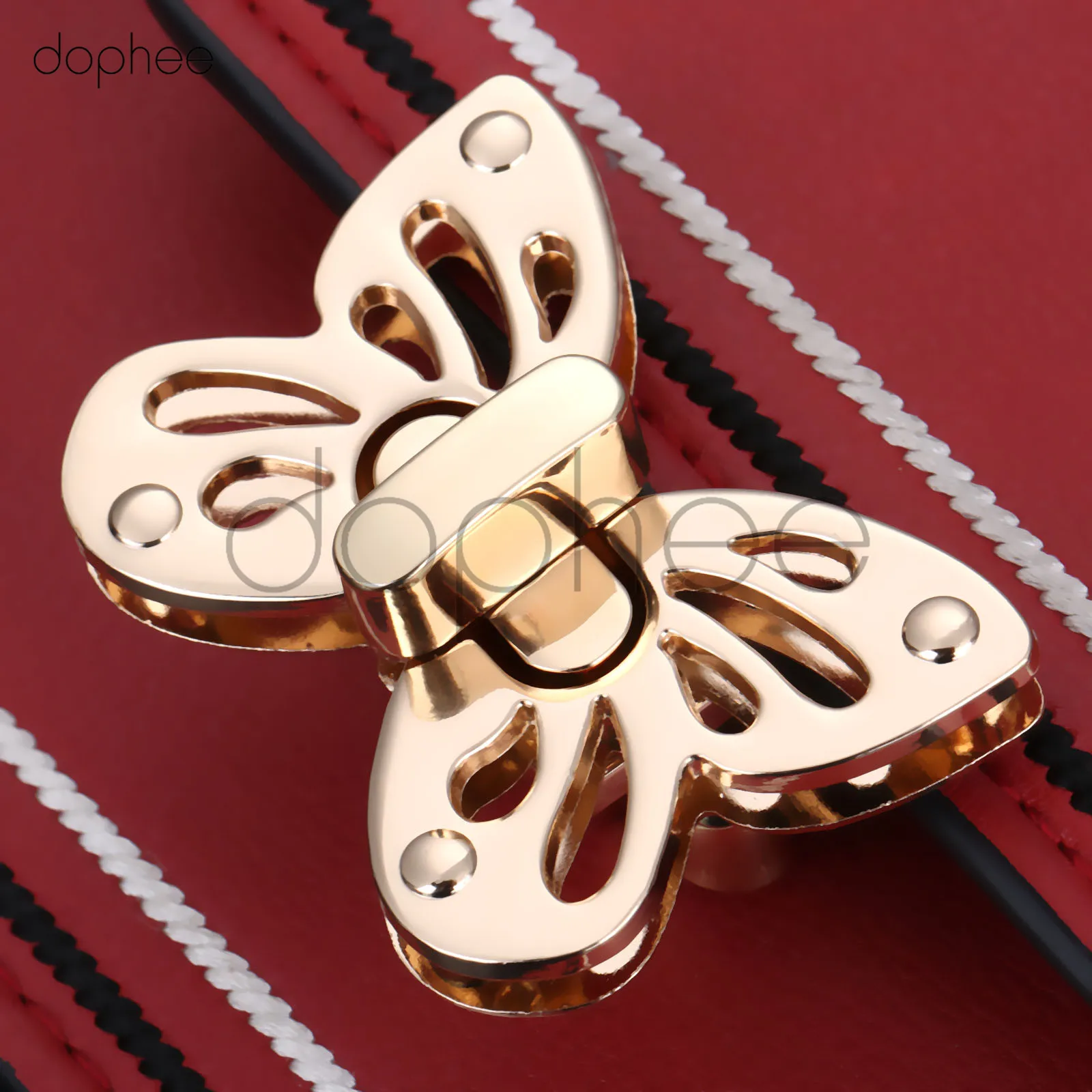 Dophee 1 шт. для женщин с металлической бабочкой DIY застежка Поворотный замок для сумки Сумка Кошелек - Цвет: Glod