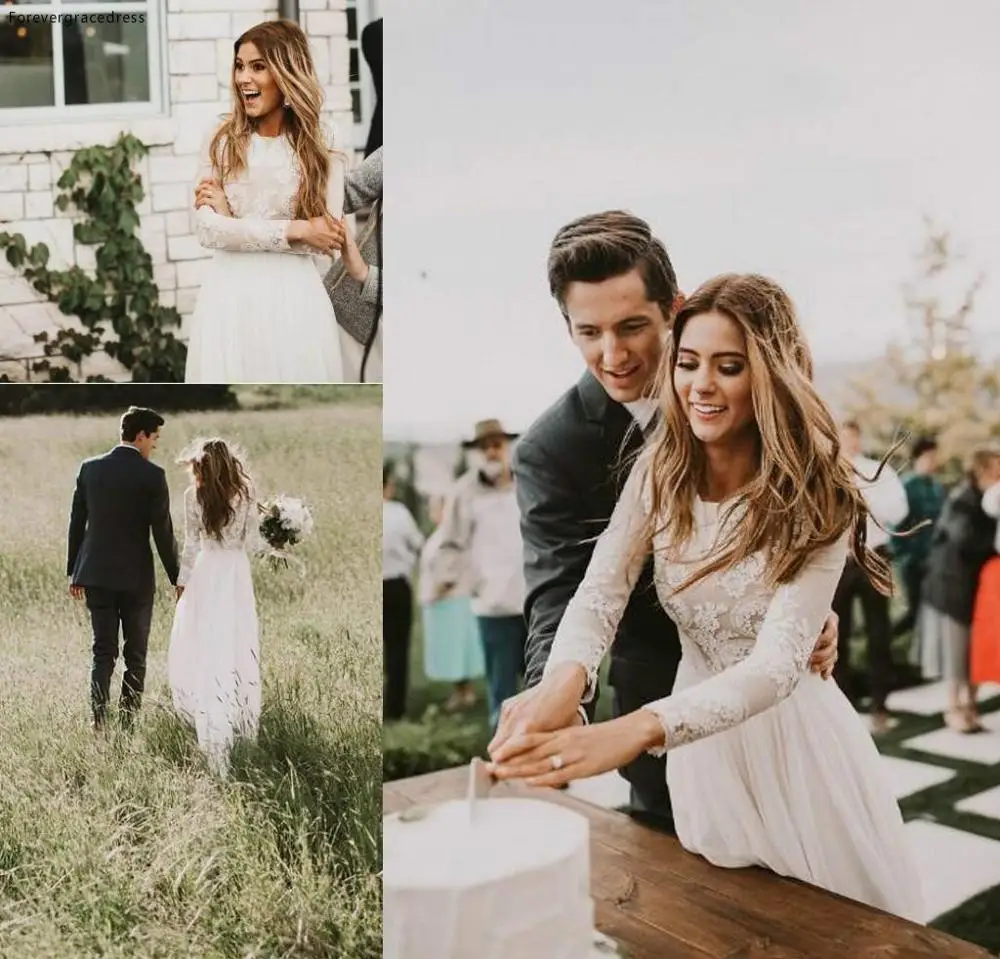 Сказочное скромное Новое кружевное свадебное платье винтажное принцессы с