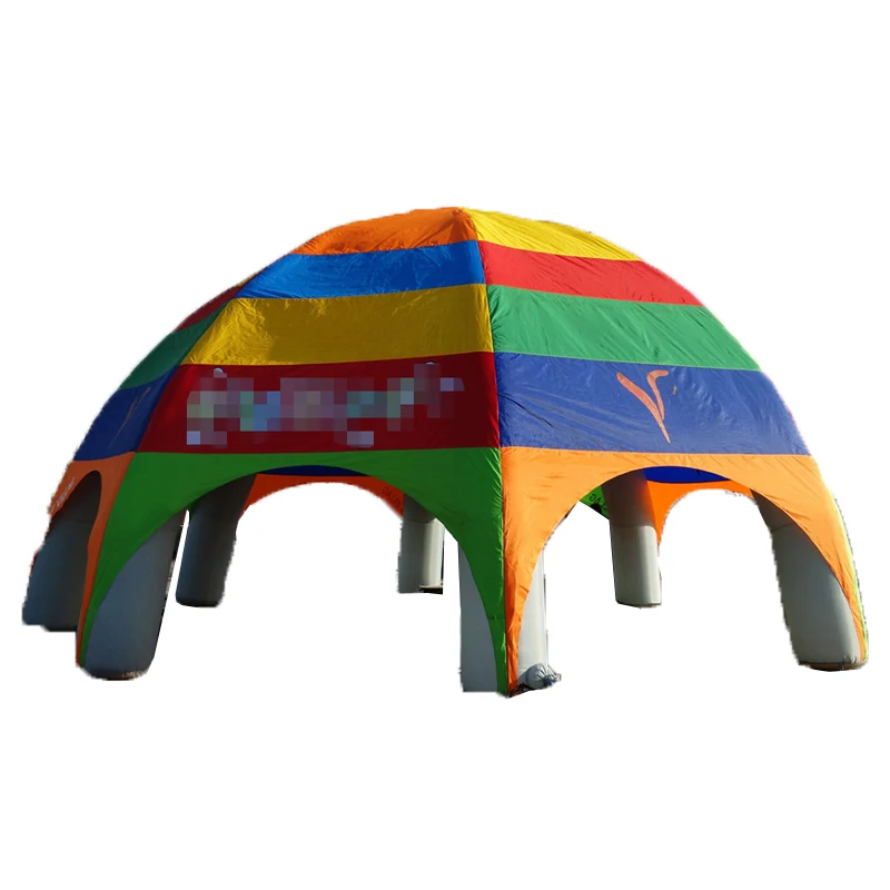 

High Quality Oxford Colorful Inflatable Camping Tent Giant Beach Tent With Air Blower