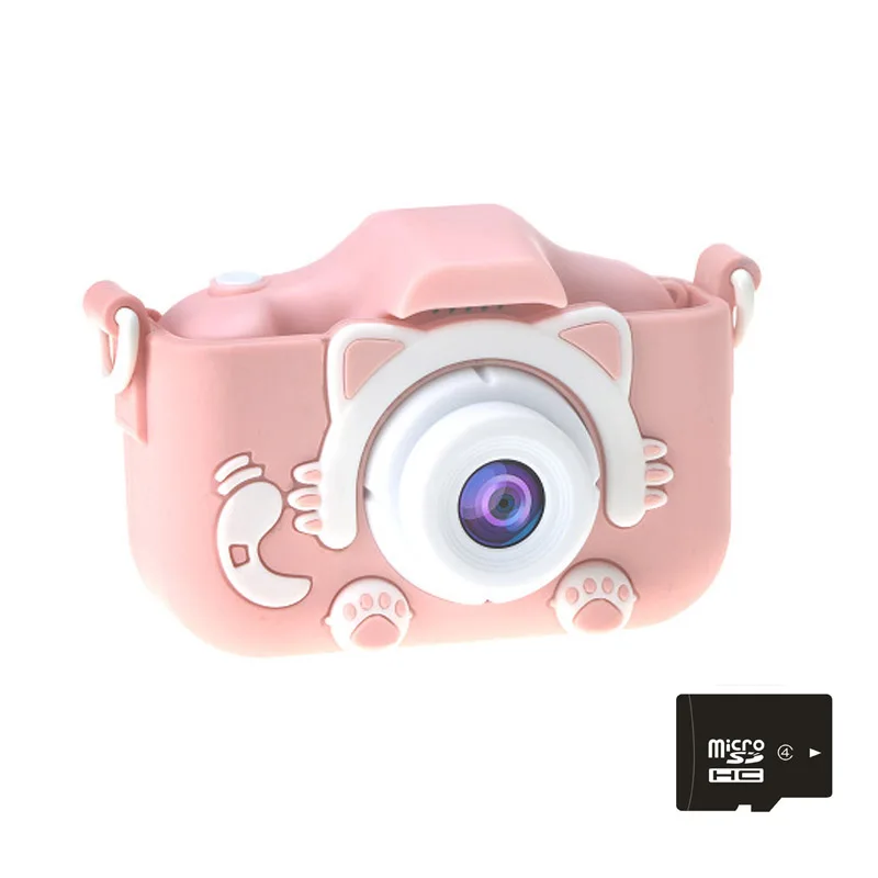 Pink cat SD X5S детская камера игрушка милая камера цифровая фотокамера мини экран Детские обучающие игрушки на открытом воздухе ребенок - Цвет: Pink cat SD