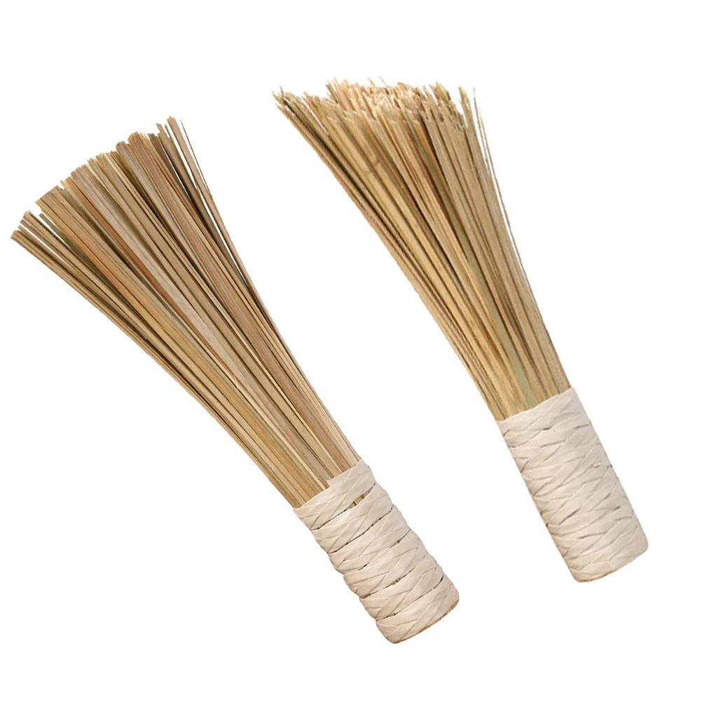 

2pcs Bamboo Brushes High Temperature Resistant Pot Work Brushes