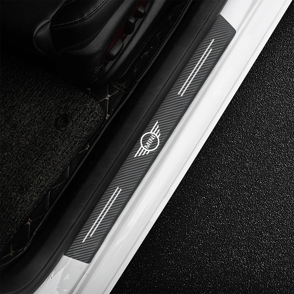 4 шт. автомобиль Накладка на порог двери Анти Царапины углеродного волокна