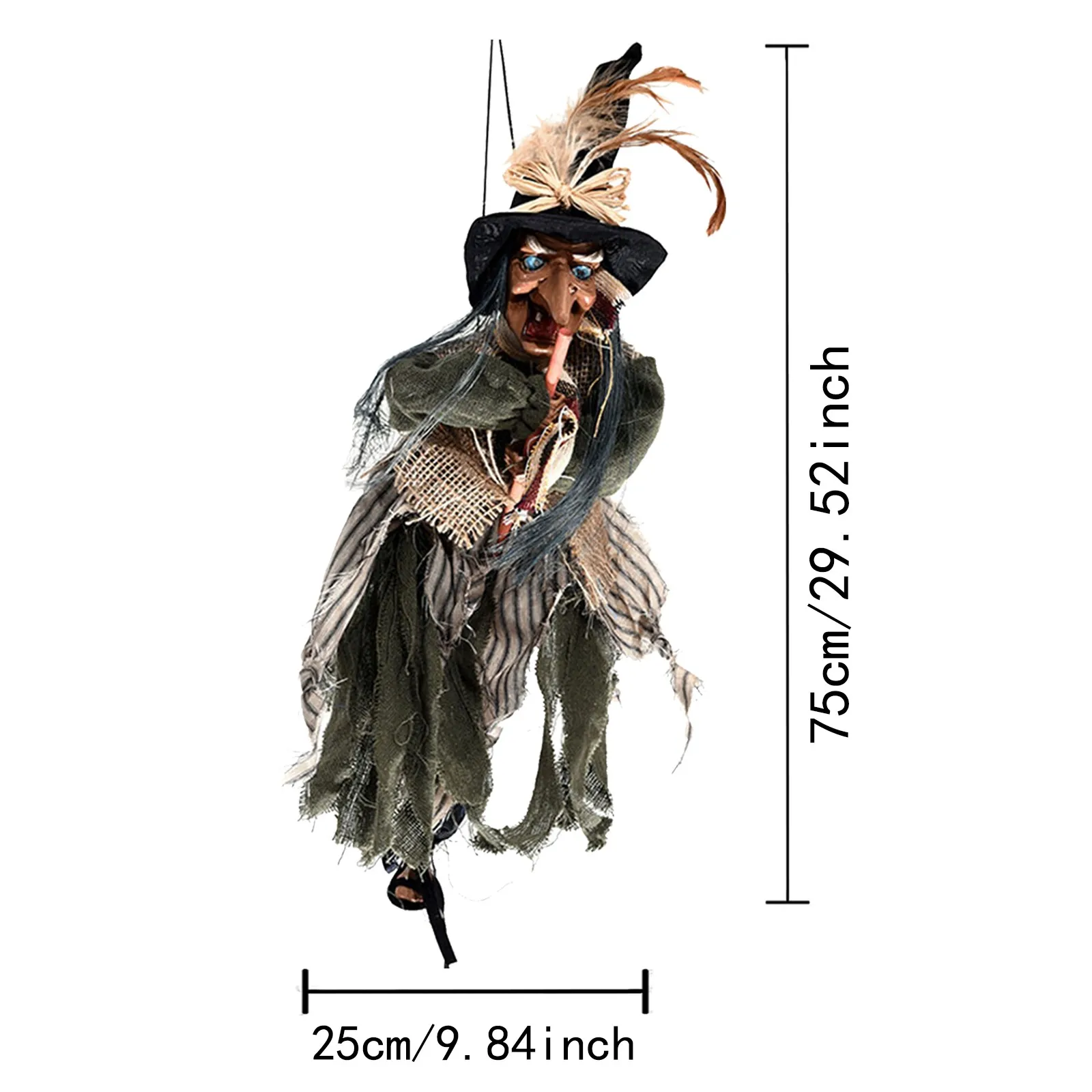 

Halloween Decoration Party Funny Witch Pendant Halloween Yard Garden Decoration Haunted House Decoration Horror Scary Props Hang