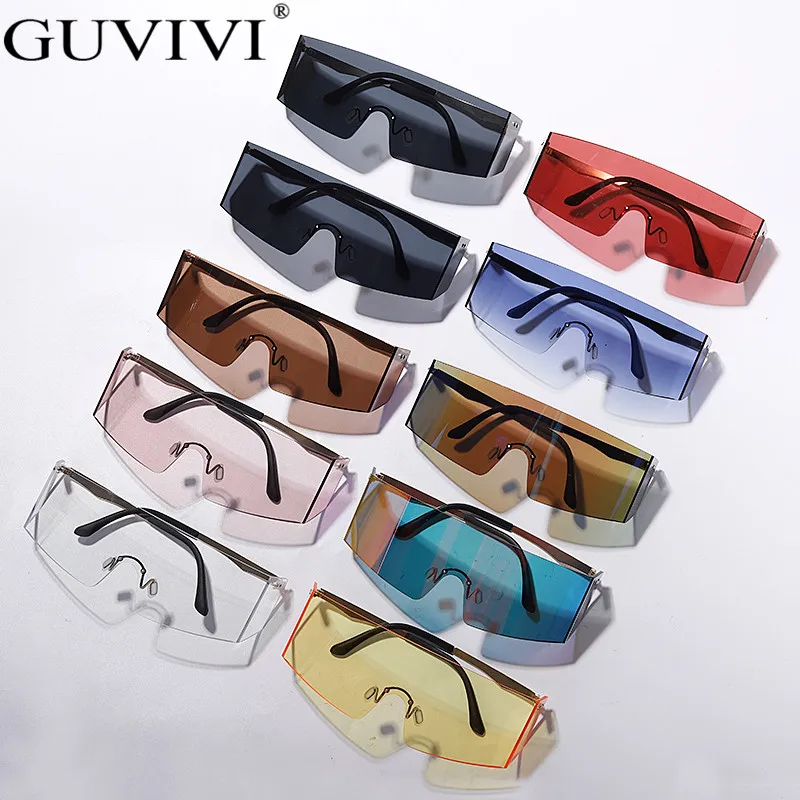 Роскошные брендовые Солнцезащитные очки женские 2020 цельные большие