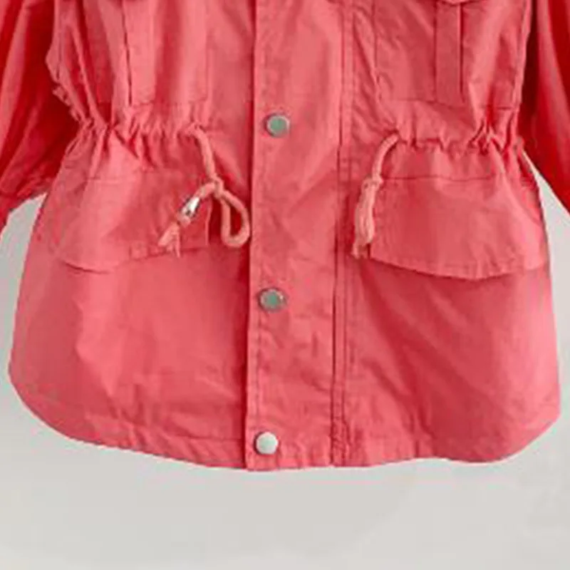 

Original Zebra Remember girls work clothes style outwear little girls stand collar Windbreaker children solid color overcoat