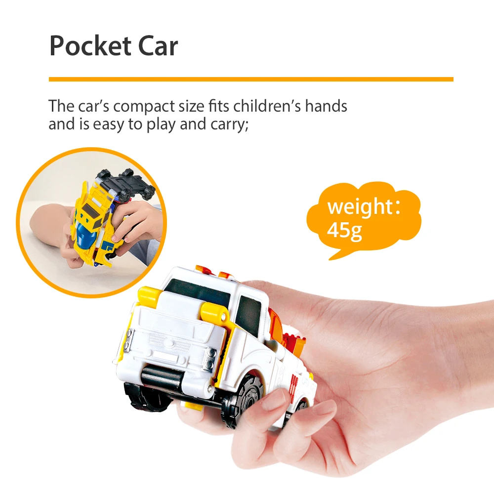 Переворачивающиеся автомобили 1 шт. 2 в трансформирующие строительные