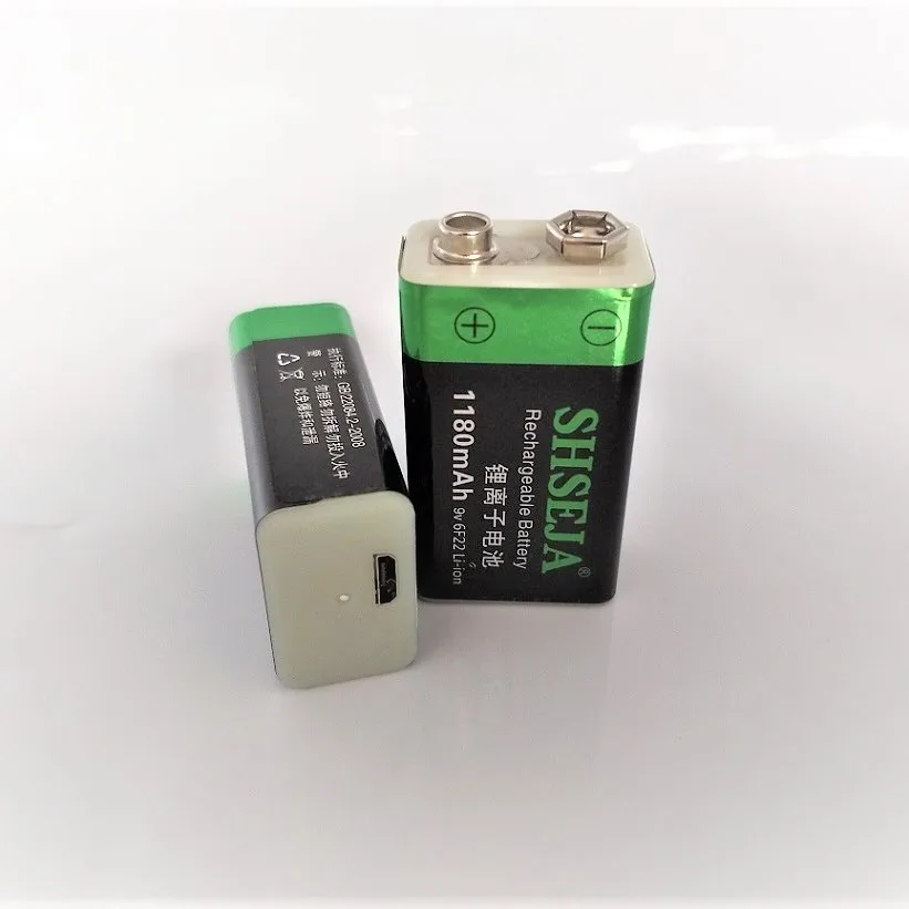 3 шт./лот 9V 1180 мА/ч, литий-ионный аккумулятор 6F22 USB аккумуляторная батарея детектор игрушка аккумуляторная батарея