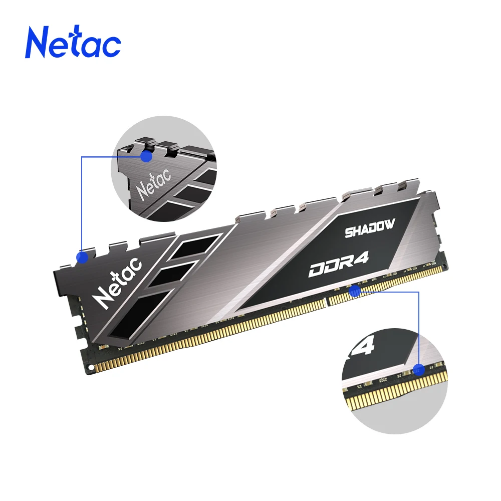 Оперативная память Netac DDR4 8 ГБ 16 для ПК 2666 МГц 3200 3600 модуль ОЗУ настольного