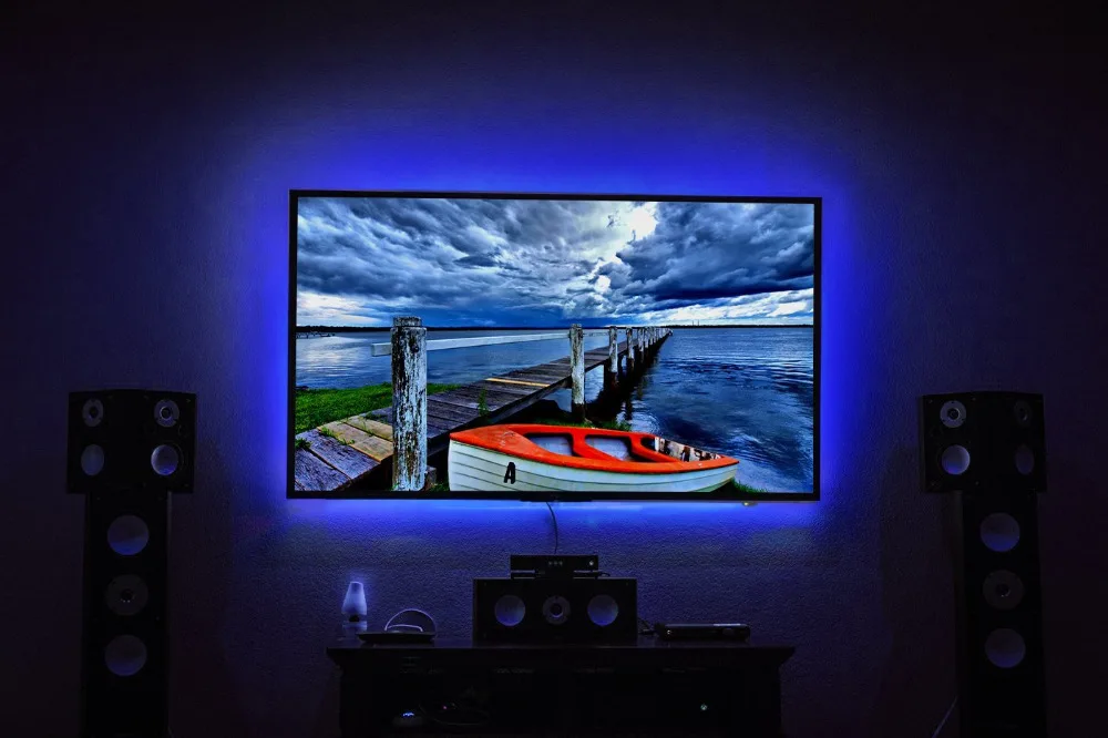 Светодиодная подсветка для телевизора 2 м/6 56 футов RGB неоновый Акцент