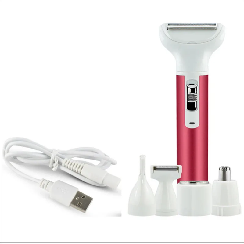 

5 in 1 Women Hair Removal Shaver Set Rechargeable Underarm shaving Female Shaving Machine Eyebrow Nose Electric Trimmer Razor