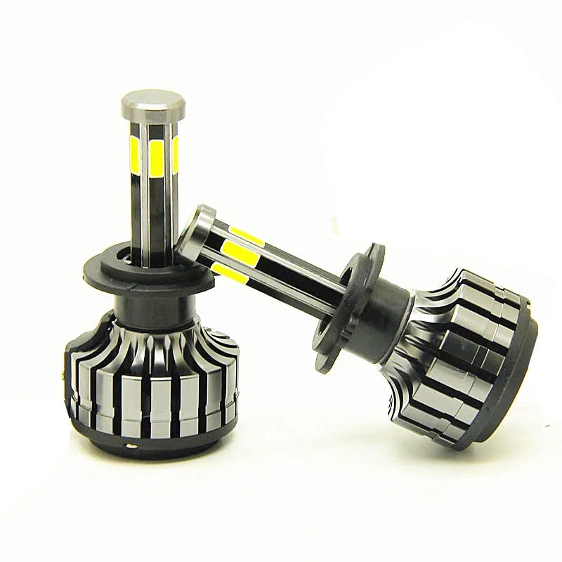 6-стронние Кубики-H4 H7 светодиодный фар автомобиля лампы светодиодные чипы 12000Lm 6000K