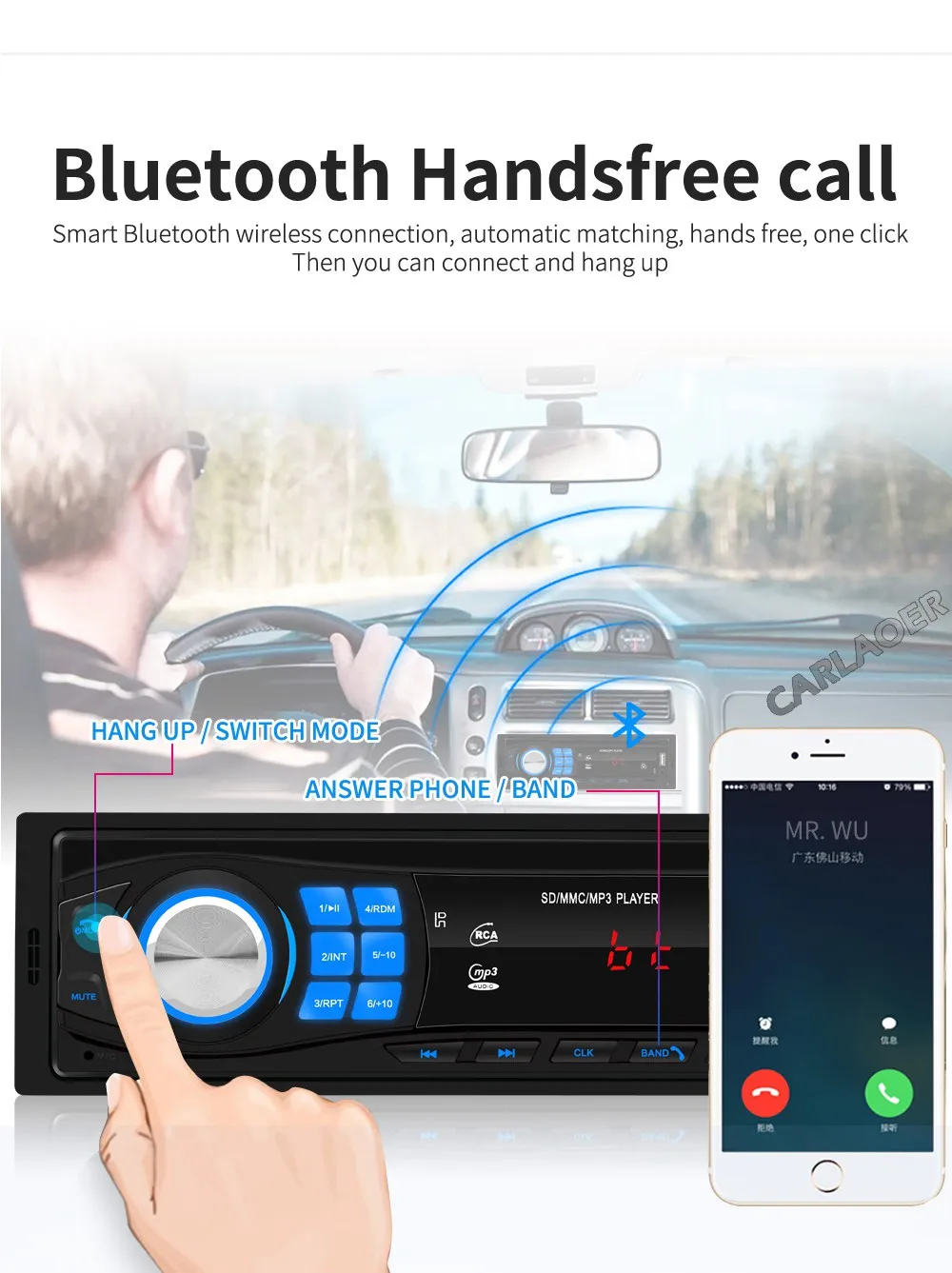 Bluetooth Autoradio 12V Car Stereo Radio FM Aux-IN Input Receiver SD USB In-dash 1 din Car MP3 Multimedia Player