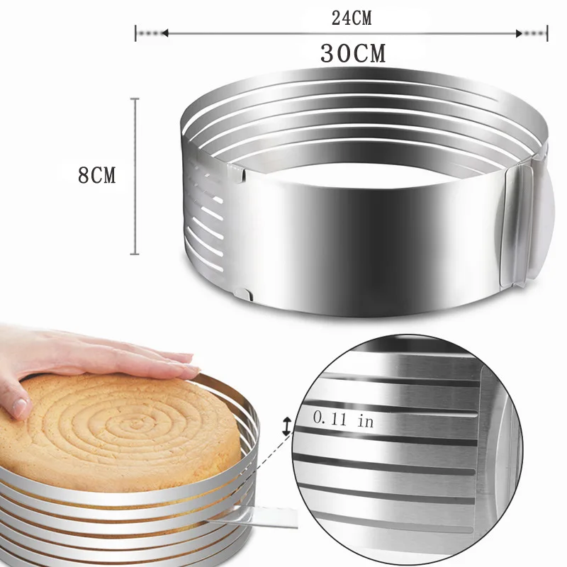 Регулируемая овощерезка для торта 24 30 см из нержавеющей стали|Формы тортов| |