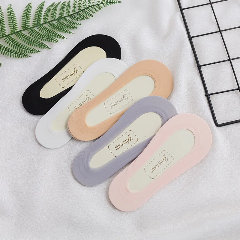 Женские летние тонкий носок силиконовые противоскользящие Ice Silk носки без швов