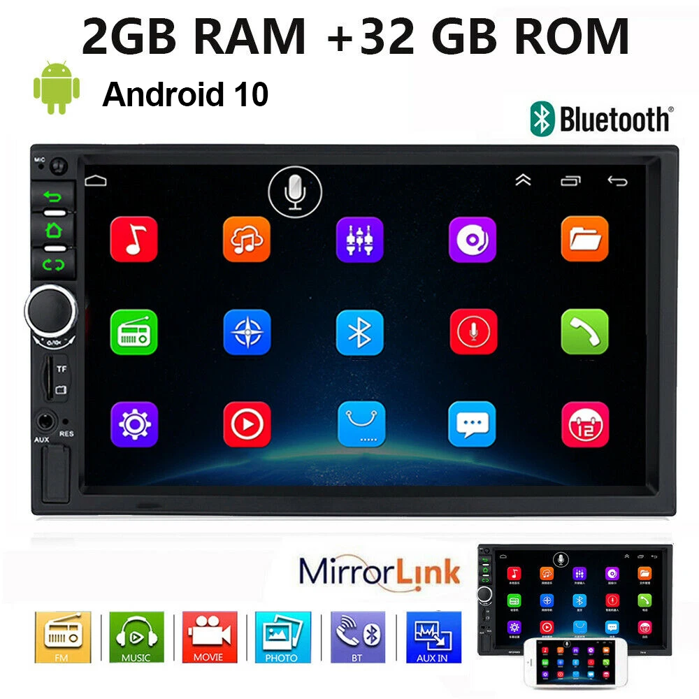 2din автомобильный радиоприемник андроид 10 мультимедийный плеер 2 Din 7