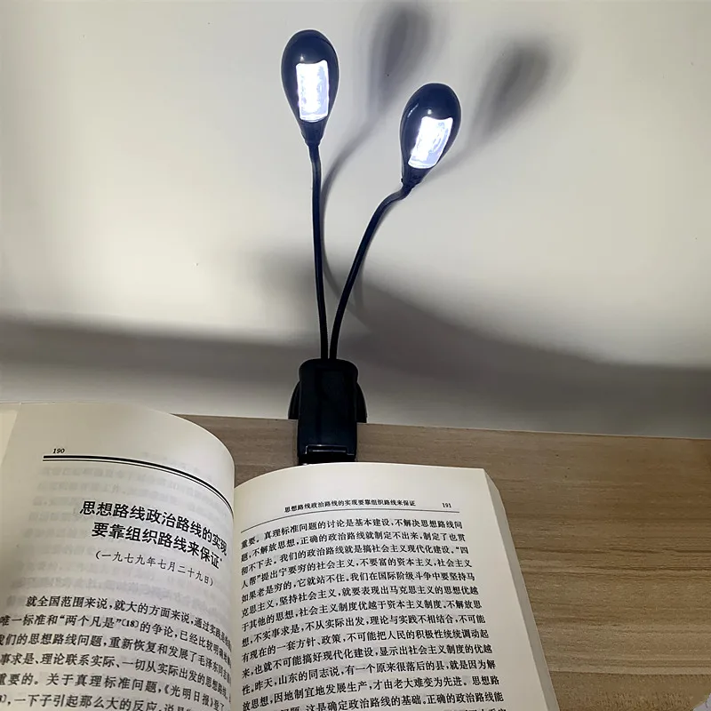 8 светодиодный настольная лампа USB с гибким гуснекс Clip-on ночные светильники