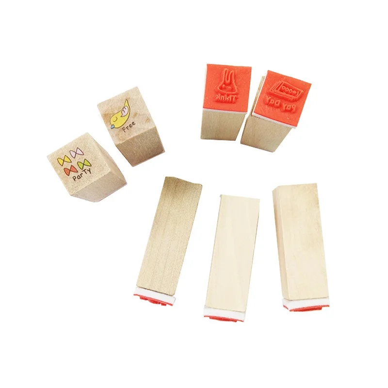 4 компл./лот Новый деревянный ящик милый дневник блокнот Pattern штамп прозрачные