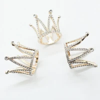 3pc mini crown crystal decorative accessories diy clothing sewing supplies embellishment wedding party accessiories hair jewelry