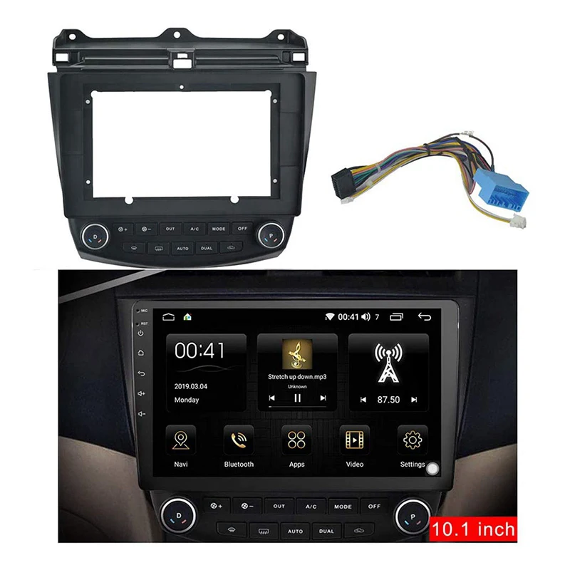 

10.1 Inch Car Radio Fascia Stereo Panel Dash Car DVD Frame and Wire Harness for Honda Accord 7Th 2003-2007