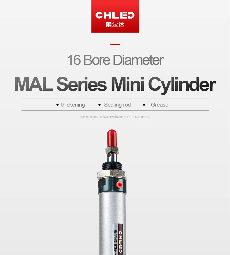 CHLED MAL цилиндр MAL Серии Мини Пневматический Cylinder16/20/25/32 мм Диаметр 25-300mmStroke двойного действия Алюминий Сплав воздушный цилиндр