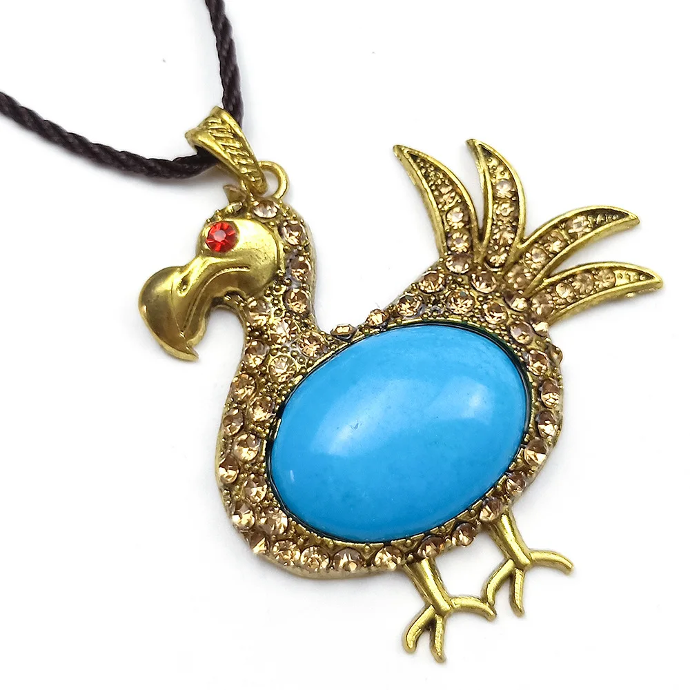 Оптовая продажа Голубой Бирюзовый комплект с бриллиантом Феникс летающий кулон