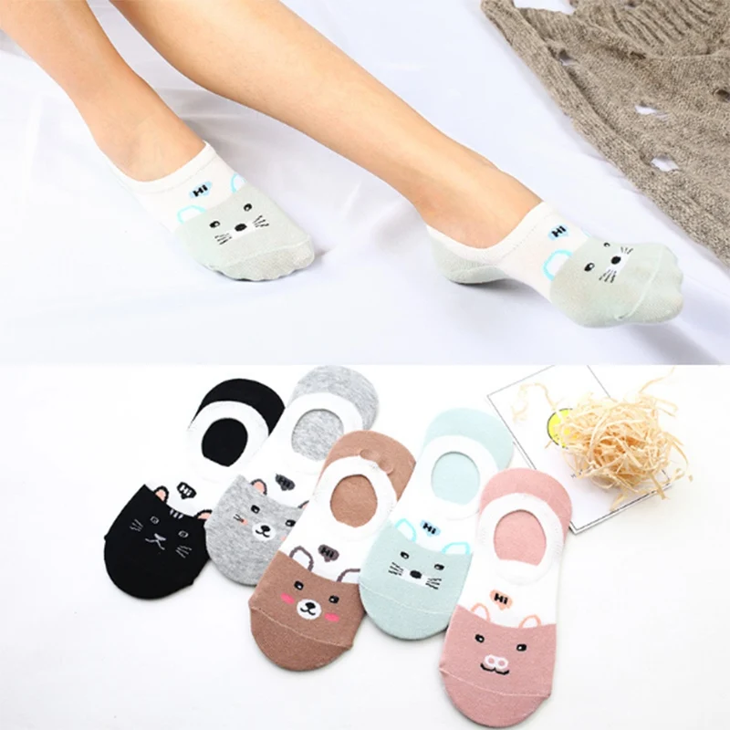 1 пара женские летние силиконовые Нескользящие носки|Носки-следки| |