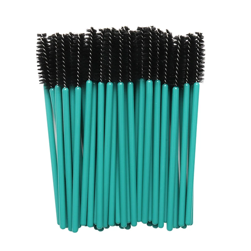 dark green black 1000 шт блестящая щетка для ресниц, макияж, щеточки одноразовые, тушь для ресниц, палочки, аппликаторы для ресниц, косметическая кисть, инструмент для макияжа - Handle Color: dark green black