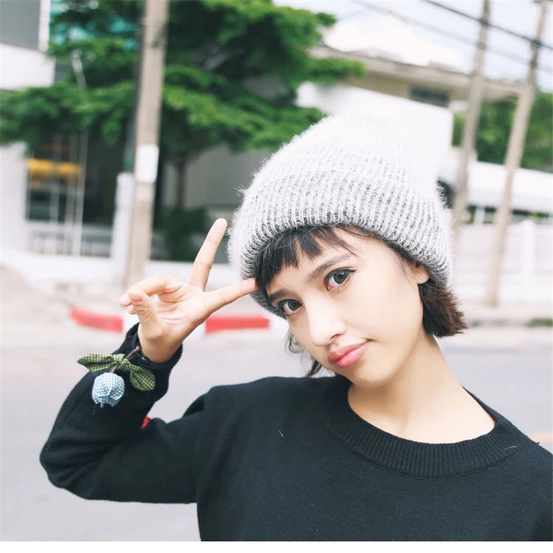 2019 новая осенняя и зимняя шапка из кроличьего меха Женская ветрозащитная теплая