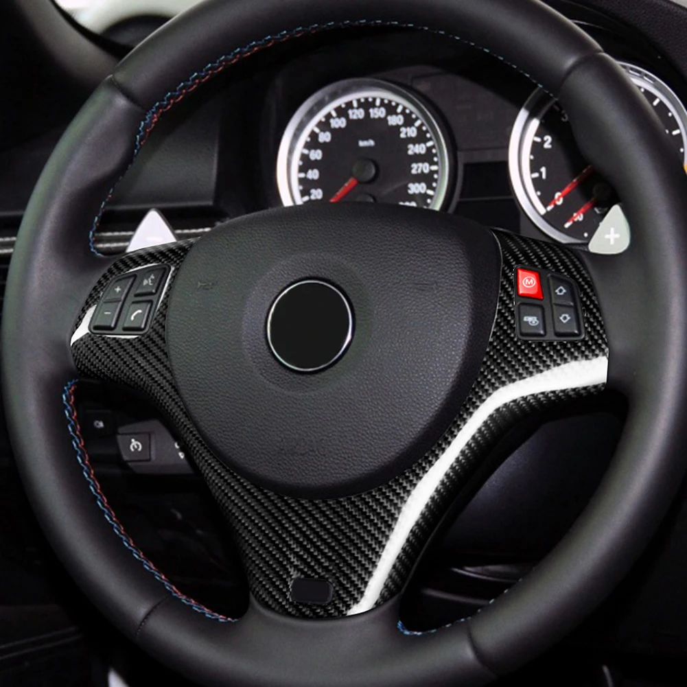 Автомобильный руль из углеродного волокна наклейки накладка декоративная для BMW