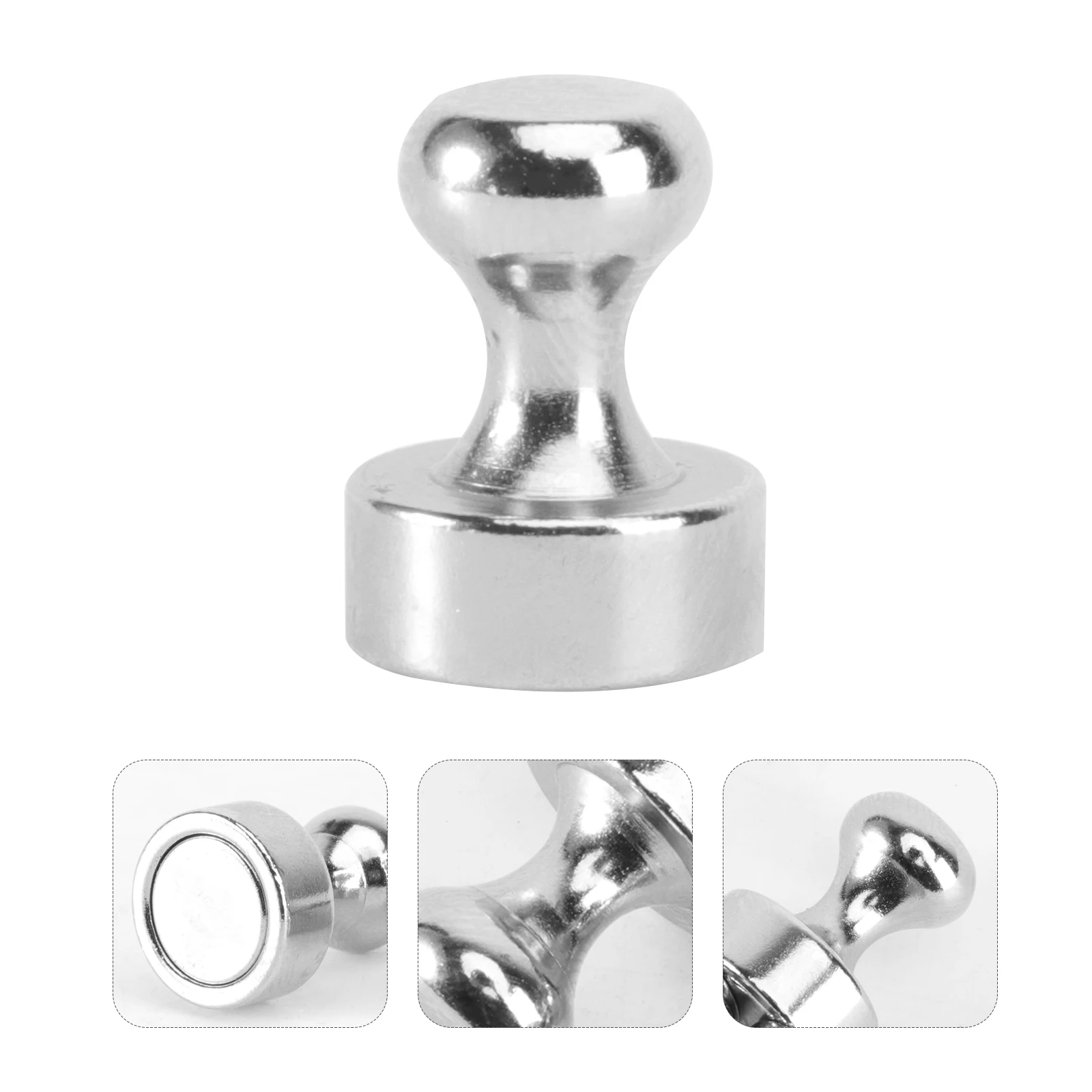 

12pcs Magnetic Push Plated Strong Magnets Dry Erase Whiteboard Magnets for Fixing Schedule Map Calendar 12x16mm