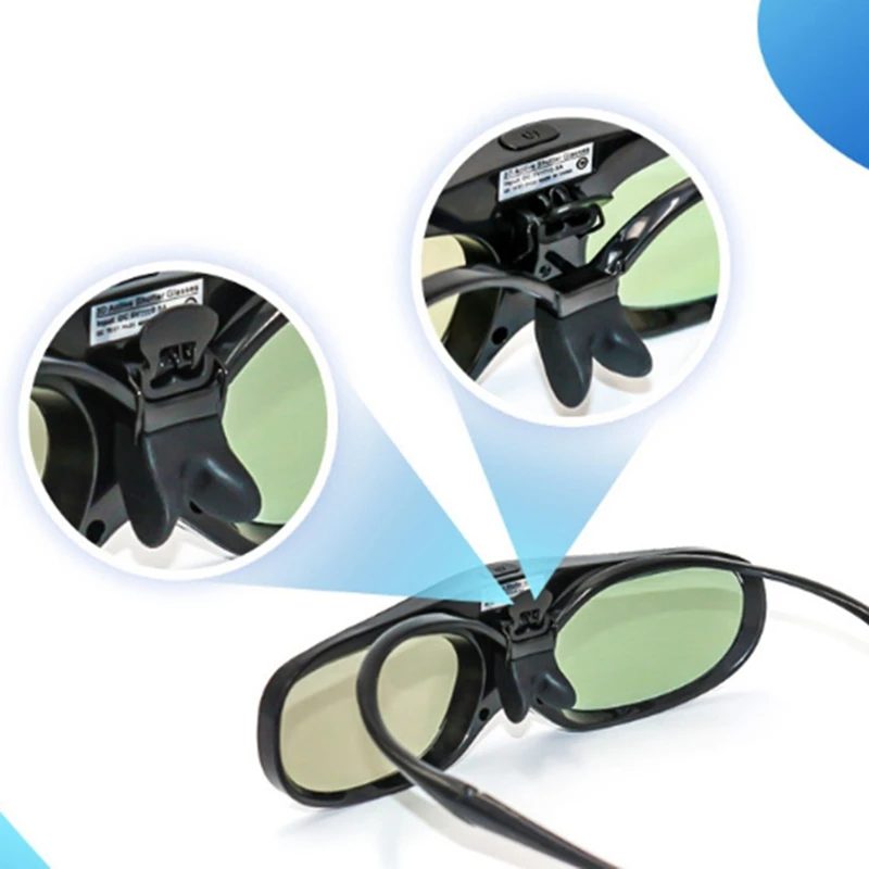 MOOL очки с активным затвором съемные дужки DLP Link 3D для смартфона/BenQ/Sharp/Acer/Samsung