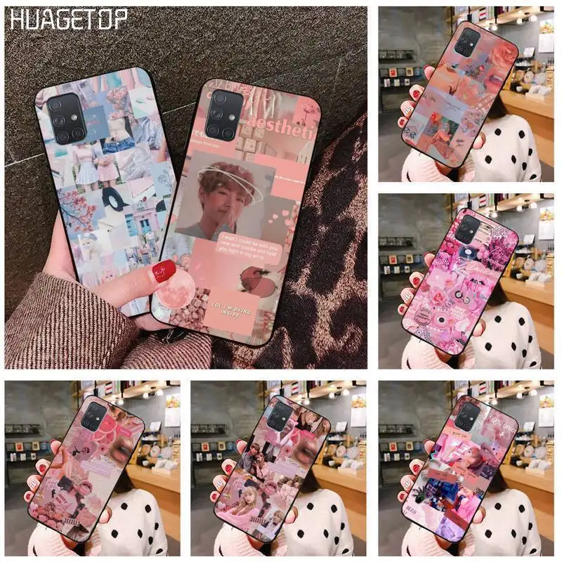 

HUAGETOP Pink Aesthetics Shell Phone Case For Samsung Galaxy A21S A01 A11 A31 A81 A10 A20E A30 A40 A50 A70 A80 A71 A51