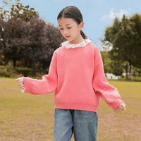 girls sweater babys coat outwear 2021 beading thicken warm winter autumn knitting pullover christmas gift childrens clothing