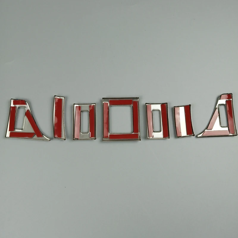 

7Pcs Dashboard Air Vent Decoration Frame Cover AC Stickers Trim For- A4 B9 2017 Interior Auto Accessories