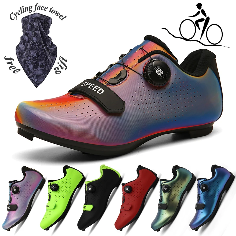 

Мужские Разноцветные велосипедные ботинки, Нескользящие, с пряжкой, на плоской подошве, для бега и тренировок
