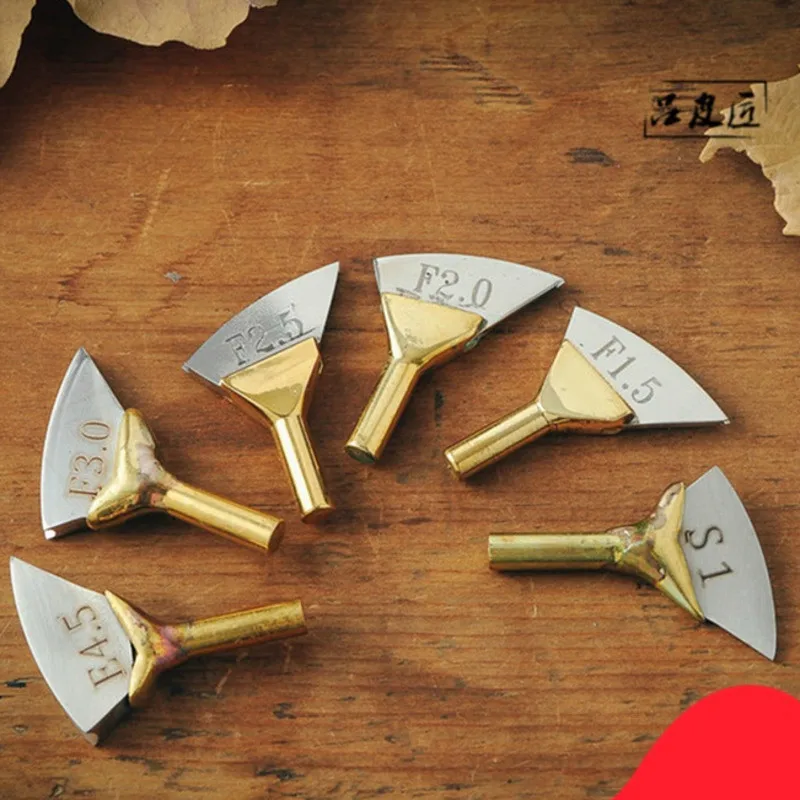 1 Piece Leather Diy Electrothermal Metal Head Sector Height Edge Ironing Tip Decoration Line electric iron accessory 5 sizes