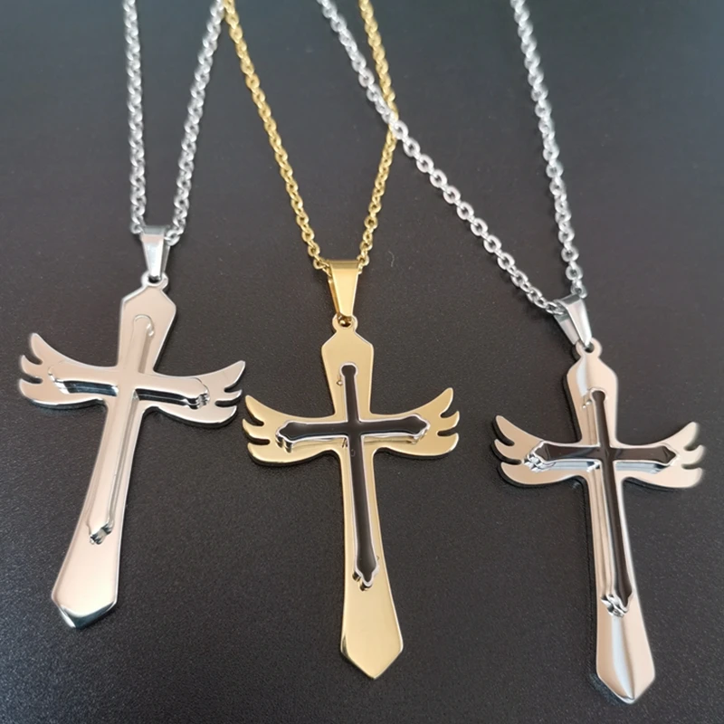 

Mens Necklace necklace for women necklace men Cross Chain