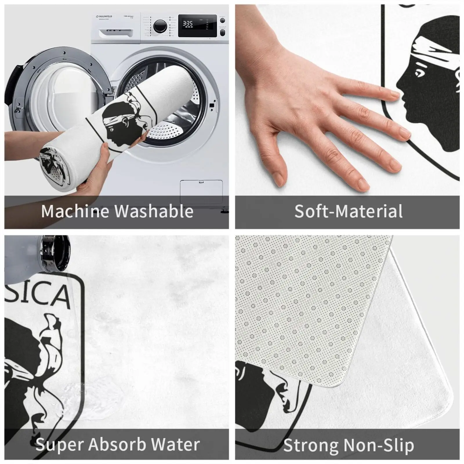 Ковер с флагом Корсики французский коврик мягкая подушка для острова Корсика