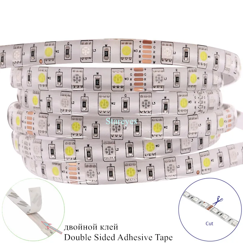 Водонепроницаемая светодиодная лента RGBW RGBWW SMD 100 5 м 5050 комплектов фонарик RGB +