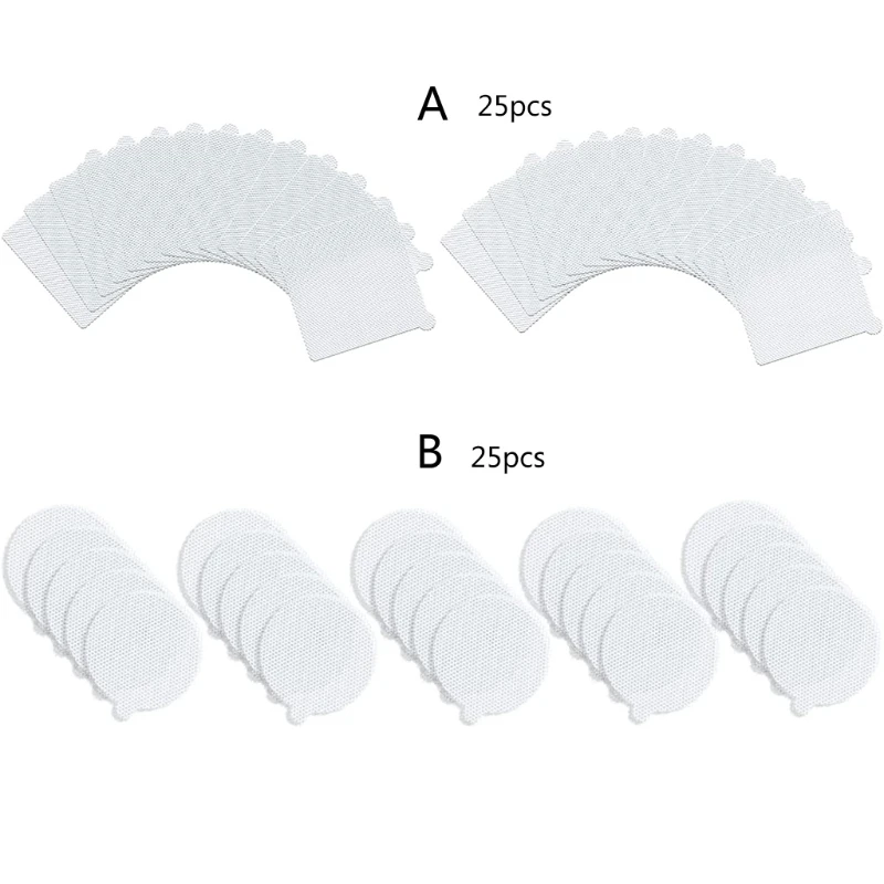 

25 Pcs Shower Hair Catcher Adhesive Stickers Disposable Drain Strainers Mesh Stickers Sink Drain Filter Bath Accessories